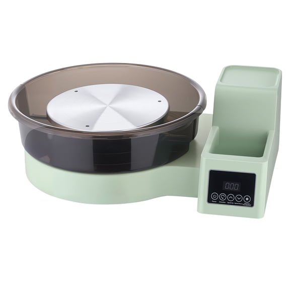 KFFKFF Electric Pottery Wheel for Adults, 14" and 11" Turntables, 450W Tabletop Ceramic Wheel with Foot Pedal, Adjustable Speed 30-300 RPM, Removable Basin, Ideal for Beginners and DIY Clay Projects