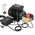thumbnail image 1 of KFFKFF Electric Pressure Washer Pump Kit, 1950 PSI, 3.2 GPM, Triplex Power Washer Pump with 5 HP Motor 240 V, Adjustable Water Pressure, Suitable for Cleaning Cars, Gardens, Walls, Decks, 1 of 9