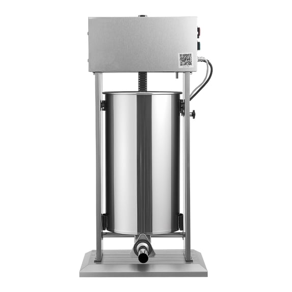 KFFKFF Electric Sausage Stuffer, 55 lbs / 25 L Vertical Meat Filler with Adjustable Speed and Foot Pedal, Durable Stainless Steel Design with 5 Filling Tubes