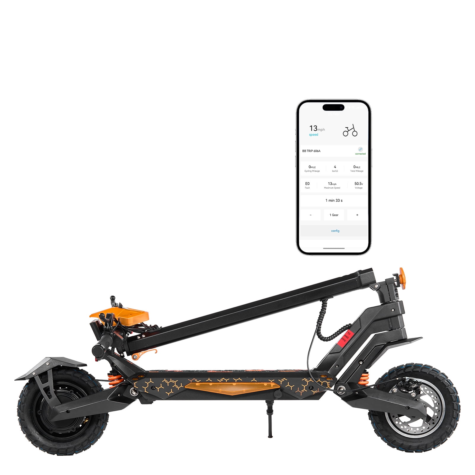 KFFKFF Electric Scooter with 500W Motor, 10-Inch Tires, 24 MPH Speed ...