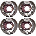 thumbnail image 1 of KFFKFF Electric Trailer Brake Kit, 12.25 x 3.375 Inch, Set of 2 Pairs Self-Adjusting Brakes for 10,000 lbs Axle, Backing Plates for Brake System Replacement, Compatible with Trailers and RVs, 1 of 9