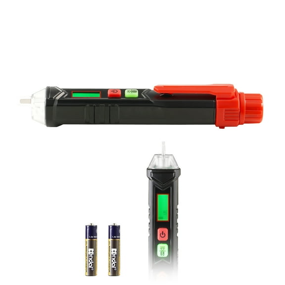 KFFKFF Electrical Voltage Checker, Touch-Free Voltage Identifier with Modifiable Sensitivity, Two-Range AC 12V-1000V/48V-1000V Active & Inactive Wire Testing Pen with Visual and Sound Alerts