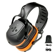 KFFKFF Electronic Hearing Protection Earmuffs with Bluetooth 5.1, Noise Reduction Headphones NRR23dB, Suitable for Shooting, Industrial Work, and Lawn Care