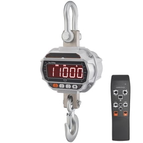 KFFKFF Electronic Hoist Scale, Weight Capacity of 11000 lbs/5000 kg, Robust Industrial Grade Suspension Scale with Remote Functionality, Cast Aluminum Enclosure & LED Display