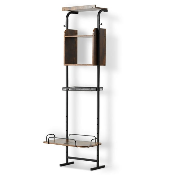 KFFKFF Elevated Feeding Station for Pets, Includes Raised Dog Bowls, Stand for Dog Food and Feeder with Storage Compartments, Pet Accessory Organizer, Suitable for Dogs of All Sizes