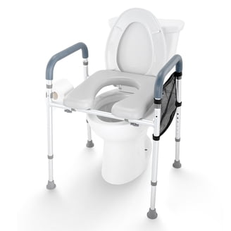 Elevated Toilet Seat Riser – Universal 9.2cm Height, Waterproof & Washable, Comfort Cushion For Seniors, Women, And Mobility Aid (Gray)