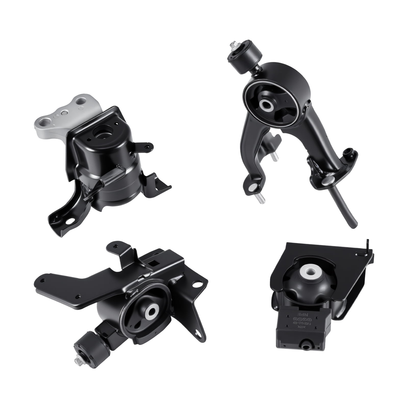 KFFKFF Engine and Transmission Motor Mount Kit Replacement, Set of 4, Compatible with 2009–2013 Toyota Corolla 1.8L L4, Replace OE# A62015, A62039, A62027, A62023, Ensures Stable Support