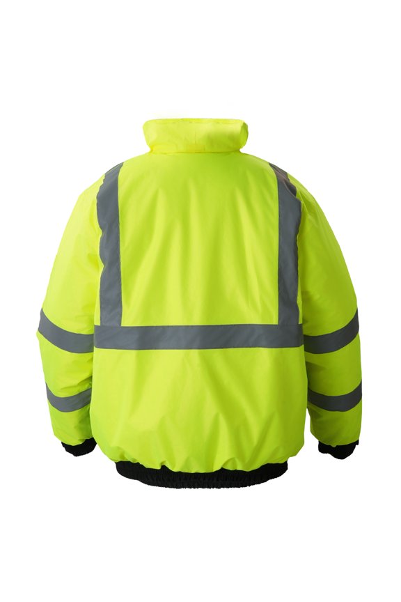 Enhanced Visibility Safety Outerwear, Water-Resistant Winter Sweatshirt, Job Site Jacket with Storage for Both Genders, Weather Protection Attire Compliant with ANSI & Class 3