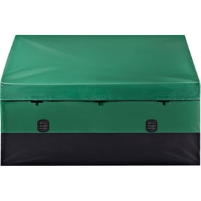 KFFKFF Exterior Storing Container, 230 Gallon Resistant PE Tarpaulin Storage Chest with Galvanized Structure, All-Climate Shield & Movable, for Outdoor Activities, Landscaping, Pool Area, and Lawn