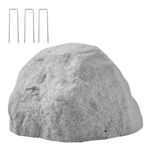 KFFKFF Faux Rock Cover, Outdoor Decorative Rock for Well Pumps, Realistic Natural Texture, Lightweight and Weather-Resistant Polyresin Artificial Boulder for Landscaping, Grey, Small Size