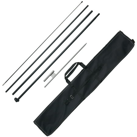 KFFKFF Feather Banner Pole Kit, Flutter Flag Pole Assembly 16.3 ft, Commercial Advertising Flag Poles for Outdoor Use, Comes with A Ground Spike and Transport Bag (Flag Not Provided)