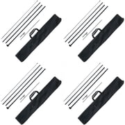 KFFKFF Feather Banner Pole Set, Quadruple Pack of 16.3 ft Flutter Flag Poles, Ideal for Commercial Advertising Flags Outdoors, Comes with Ground Pegs and A Transport Bag (Flag Not Provided)