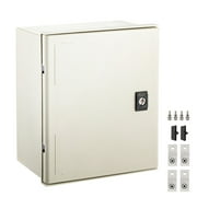 KFFKFF Fiberglass Enclosure 11.8 x 9.8 x 5.5" Electrical Enclosure Box NEMA 3X Electronic Enclosure Box IP65 Weatherproof Wall Mount Electrical Enclosure with Hinges and Quarter-turn Latches