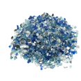 thumbnail image 1 of KFFKFF Fire Glass, 10 LBS / 4.5 KG Decorative Fireplace Rocks, 1/2-Inch / 12.7 mm Reflective Glass Stones, Durable & Smokeless Design for Fire Pit Table, Cobalt Blue + Aqua Blue + Clear, 1 of 9