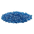 thumbnail image 1 of KFFKFF Fire Glass, 10 lbs / 4.5 kg Heat-Resistant Fireplace Stones, 1 Inch / 25.4 mm Reflective Glass Beads, Shiny Landscaping Stones for Fire Pit Tables, Caribbean Blue, 1 of 9