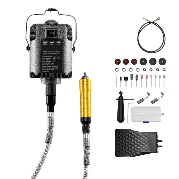 KFFKFF Flexible Shaft Grinder, 1000W 30,000RPM Electric Rotary Tool with Flex Shaft, Versatile Hanging Grind Machine with 31PCS Attachments & Foot Pedal for Sculpting, Smoothing, Drilling, Polishing
