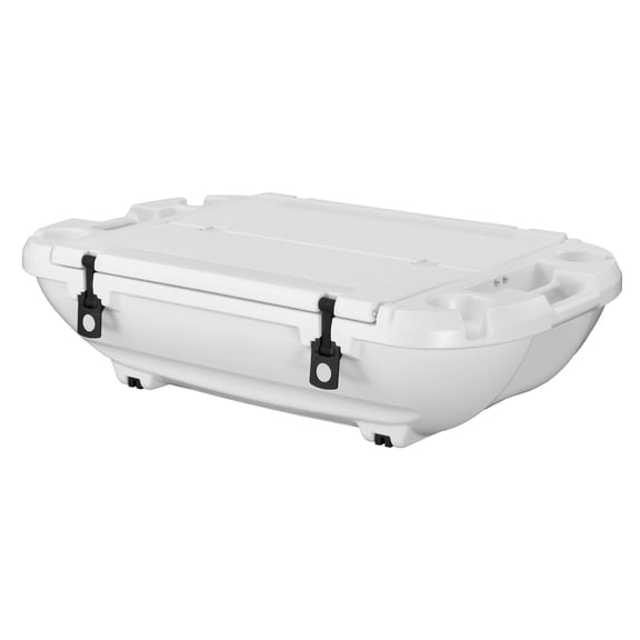 KFFKFF Floating Cooler, 40 QT Ice Chest with Dry Storage & Tow Rope, Durable Amphibious Drink Cooler for Water & Land, Stable for Lake, River, Pool, Beach, Kayak, White