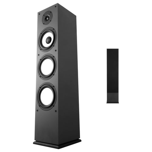 KFFKFF Floorstanding Tower Speaker, 2-Way Design with 1-Inch Tweeter and 6.5-Inch Woofer, 200W Peak Power, 70Hz20kHz Frequency Range, Sturdy MDF Cabinet, Ideal for Home Audio, Single Unit