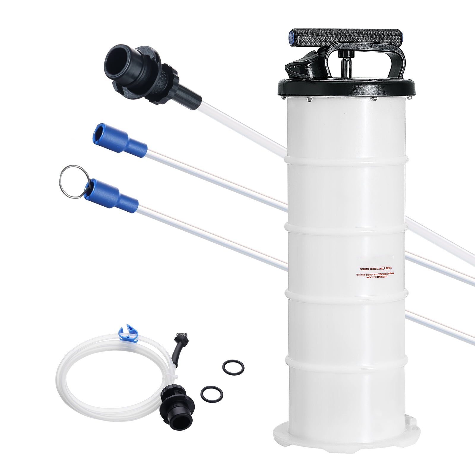 KFFKFF Fluid Extractor Manual Hand Operated Oil Change Vacuum Pump 1.74 Gal/6.5L