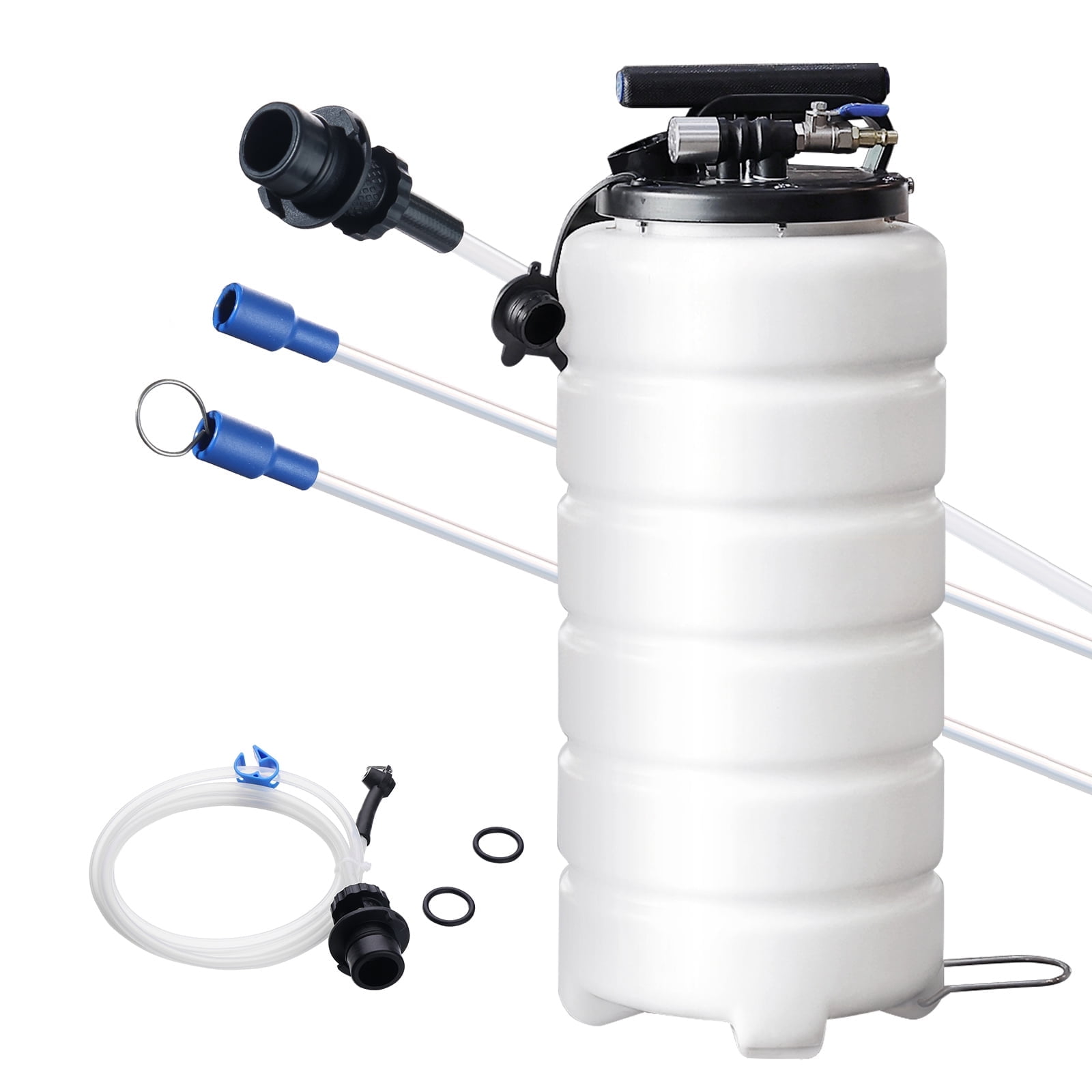 KFFKFF Fluid Removal Tool, 4 Gal (15L), Dual-Action Pneumatic/Manual, Includes Dipstick & Suction Hose, Fluid Extractor Pump for Car Fluids Evacuation