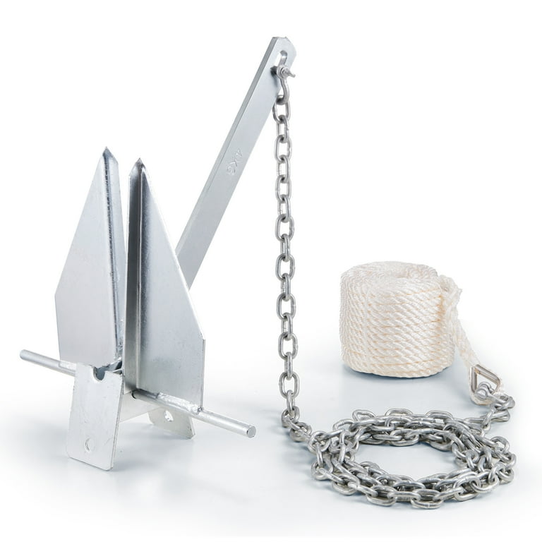 SKYSHALO 8.5 lbs Fluke Anchor - Galvanized Steel, 7.9 Chain