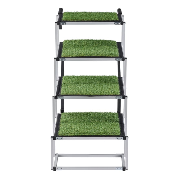 KFFKFF Foldable 4-Step Dog Stairs with Non-Slip Surface, Portable Pet Ladder for Cars, SUVs, Trucks, High Beds, and Sofas, Supports up to 200 lbs