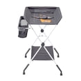thumbnail image 1 of KFFKFF Foldable Baby Changing Table with Adjustable Height, Portable Diaper Station Featuring Side Basket, Lockable Wheels, and Multi-Functional Storage Organizer for Nursery, Dark Gray, 1 of 9
