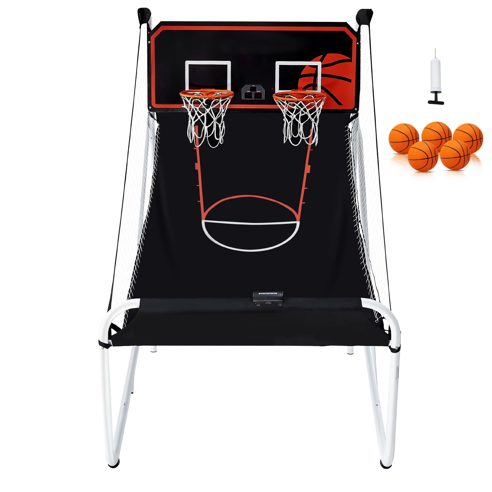 KFFKFF Foldable Basketball Arcade Game, 8-in-1 Dual LED Electronic