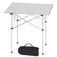 thumbnail image 1 of KFFKFF Folding Camping Table, Portable Aluminum Roll-Up Side Table, Lightweight and Compact with Carry Bag, Ideal for Outdoor Cooking, Tailgating, Grilling, Picnics, and Travel, Silver, 1 of 9