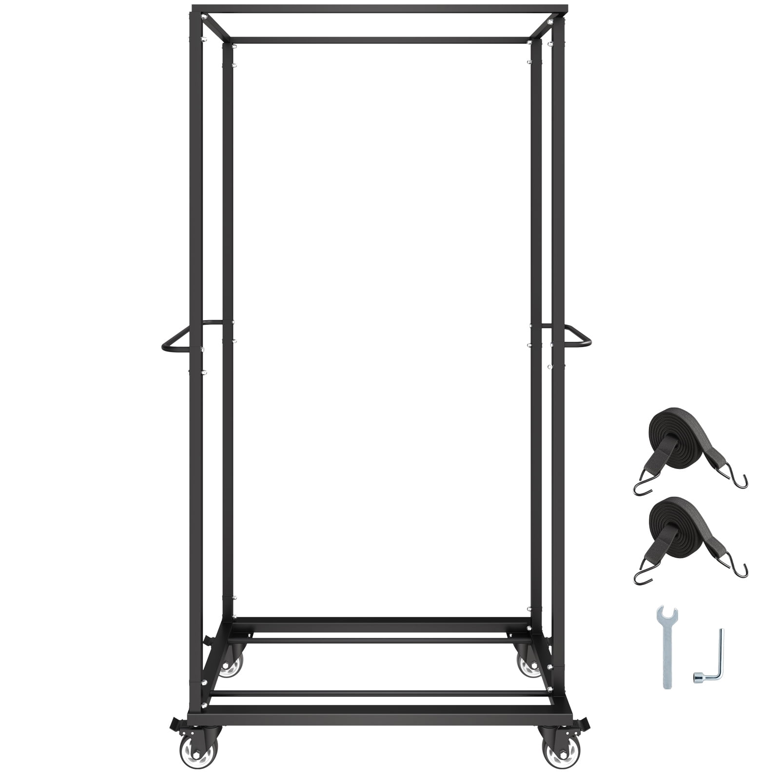 KFFKFF Folding Chair Rack, 500 lbs Capacity, Durable Chair Cart for 60 ...