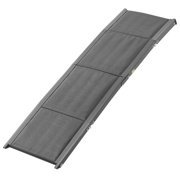 KFFKFF Folding Dog Ramp for Vehicles, 71" L x 20" W, Supports Medium & Large Dogs up to 250lbs, Pet Ramp with Non-Slip Fabric Surface, Portable Design for SUVs and Trucks