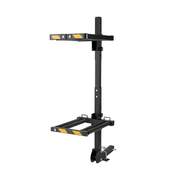 KFFKFF Folding Hitch-Mounted Ski & Snowboard Rack, Compatible with 2-Inch Receiver, Holds up to 6 Pairs of Skis or 4 Snowboards, Adjustable Rack for Vehicles with Lock and Security Strap