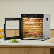 KFFKFF 1000W Food Dehydrator Machine with 10 Stainless Steel Trays 99-170  Temperature Control for Home, Fruit, Herbs, and Dog Treats