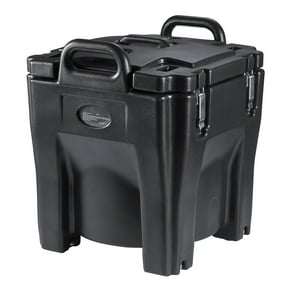 KFFKFF Food Insulation Carrier, 32Qt Volume, Stackable Dining Heat Container with Stainless Steel Cylinder, Upper Load LLDPE Food Heat Preserver with Built-in Handles Clasps Fixed Base