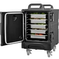 thumbnail image 1 of KFFKFF Food Pan Insulator, 81 Qt Catering Hot Box, Food Box Transporter with Twin Clasps, Front Access Food Heat Preserver with Grips, Stackable Side Loader with Rollers for Eatery, Cafeteria, 1 of 10