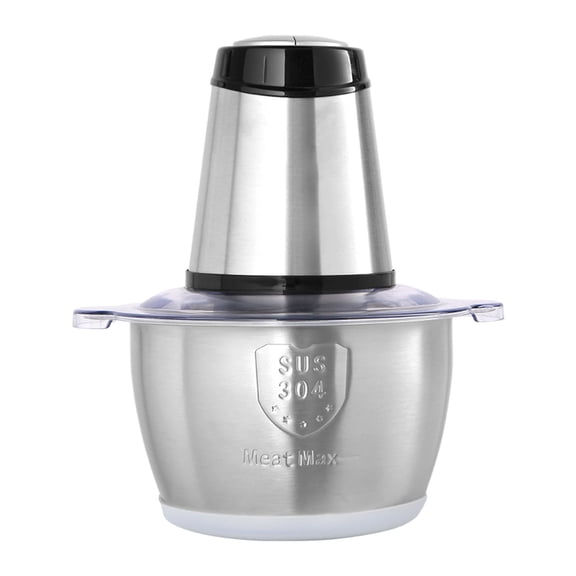 KFFKFF Food Preparation Machine, 400W Electric Meat Mincer with Quad-Blade Stainless Steel, 8 Cup Stainless Steel Container, Dual Speed Food Processor for Infant Food, Meat, Onion, Vegetables