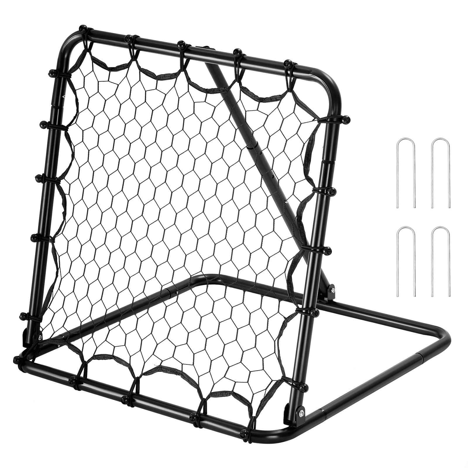KFFKFF Football Return Net, 34"x34" Bounce-Back, Compact Soccer Practice Gear, Completely Flexible Angles Target Net, Tools & Apparatus for Children, Adolescents & All Ages