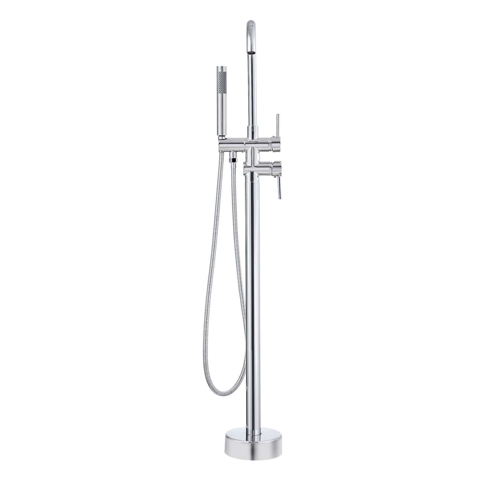 KFFKFF Freestanding Bathtub Two Water Settings Faucet Floor Mount 360?? for Bathing