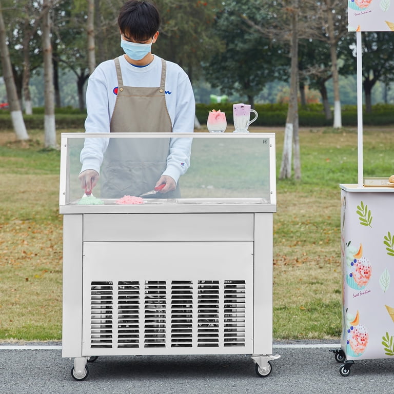 KFFKFF Fried Ice Cream Roll Machine - A Rolled Ice Cream Maker 