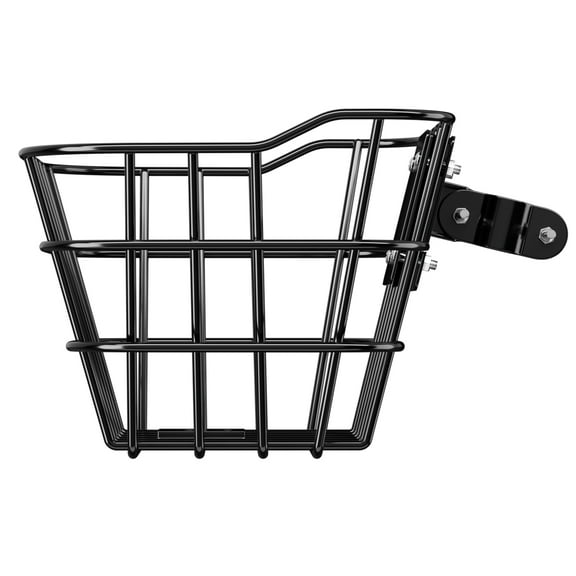 KFFKFF Front Bike Basket with Fixed Bracket - Supports Up to 20 lbs, Made of Durable Steel, Suitable for Kids' Bikes, Adult Bicycles, and Electric Scooters