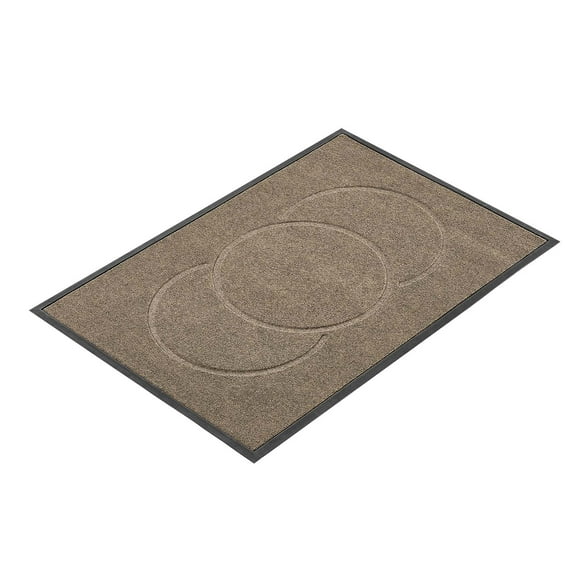 KFFKFF Front Door Mat, 47 x 32 in Durable Floor Mat for Indoor and Outdoor Use, Stylish Carpet with TPE Backing, Washable Entry Rug for Hallway, Balcony, Garage, Brown