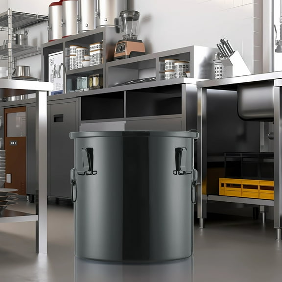 KFFKFF Fryer Grease Bucket Oil Disposal Caddy 10 Gal Bucket with Filter Bag Black