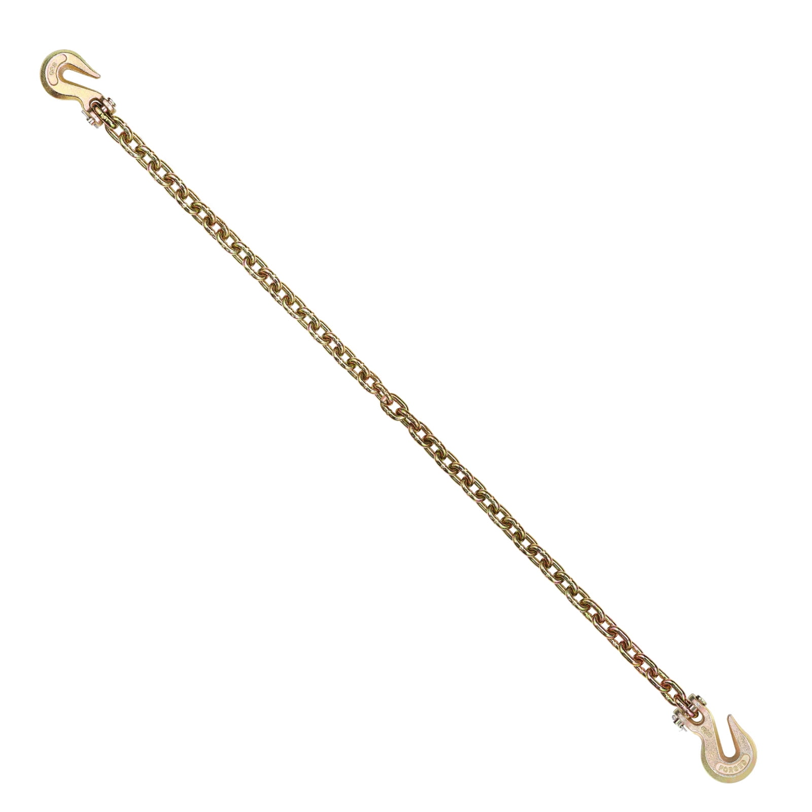 KFFKFF G80 Binder Chain, 3/8" x 10.3', with Clevis Hooks, 7100 lbs Load Capacity, Durable Trailer and Logging Chain for Secure Towing and Transport