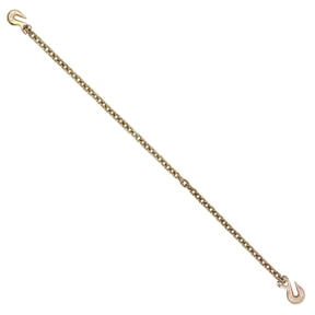 KFFKFF G80 Hauling Binder Chain, 5/16" x 14.2' Towing Chain with Clevis Grab Hooks, 4900 lbs Secure Working Load, Robust Trailer Logging Chain for Transport, Truck Fastening and Binding Gear
