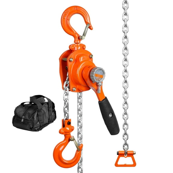 KFFKFF G80 Ratchet Hoist Lever Block Chain Hoist 1100lb Capacity 10ft Lifter