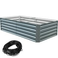 thumbnail image 1 of KFFKFF Galvanized Elevated Garden Bed, Dimensions 80" x 40" x 19", Gray Steel Planting Box, Metal Garden Bed Kit, Outdoor Planters Suitable for Cultivating Vegetables, Flowers, Fruits, Herbs, 1 of 9