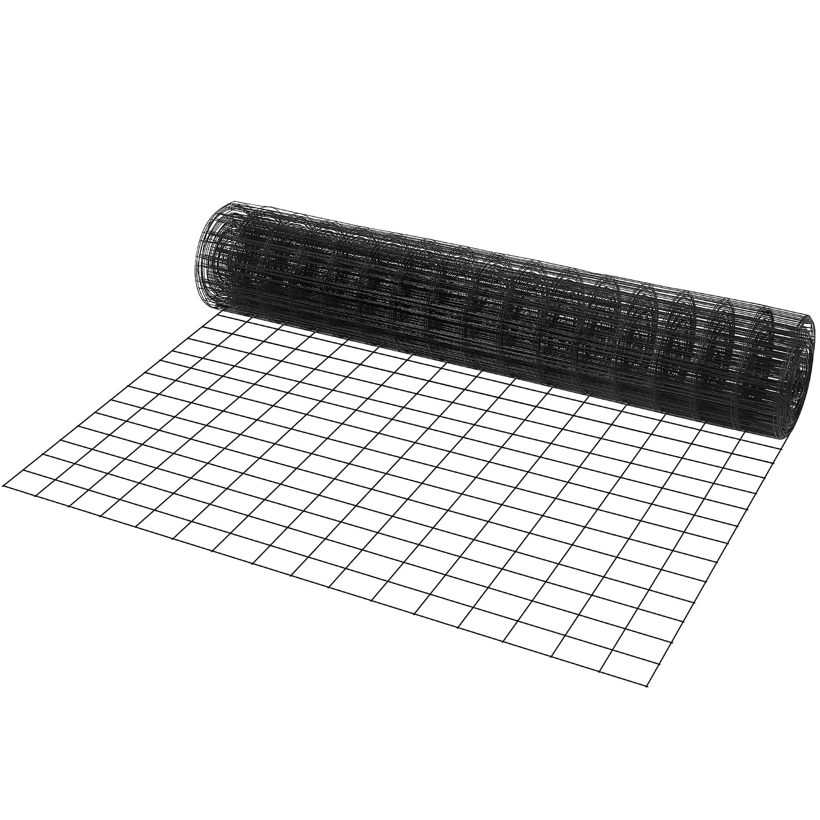 KFFKFF Galvanized Mesh Roll, 48''x50', 16 Gauge, Vinyl-Coated Wire for Chicken Coops, Rabbit \u0026 Snake Fencing, Poultry Enclosures. Durable Metal Barrier for Garden Protection.