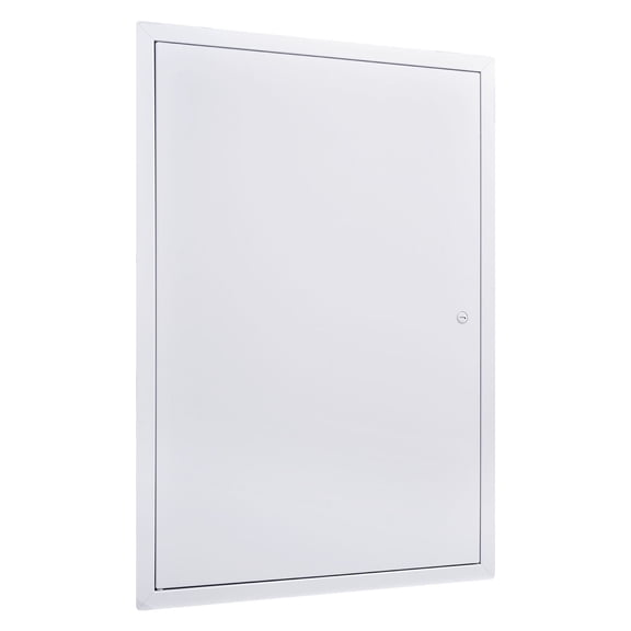 KFFKFF Galvanized Steel Access Panel for Drywall, 25.3 x 17.2 in, Hinged Service Door with Screwdriver Latch, Easy Installation for Ceiling, Plumbing, and Electrical, Fits 16.4 x 24.4 in Cutout,White