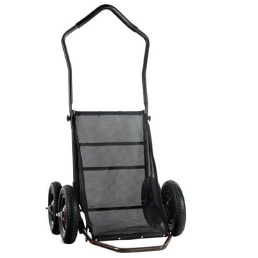 KFFKFF Game Carrier, 500 LBS Load Foldable Hunting Cart, Equipped with 4 Large Wheels & Comfort Grip Handle, Durable Outdoor Gear Trolley for Transporting Deer