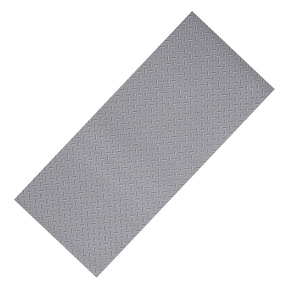 KFFKFF Garage Floor Mat, 7.5 x 20 ft PVC Flooring Roll, 2.2 mm Thick Diamond Plate Protector with Double-Sided Tape, Non-Slip and Easy to Maintain for Warehouses, Gyms, and More, Silver Gray